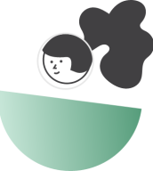 Ένα άτομο με πράσινη κορυφή